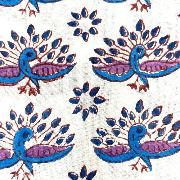 Shade Amour Wrap Top Blue Peacock 100% Cotton Made in India 4 ways to wear NWT - Picture 8 of 12